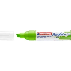 Edding - Marqueur Acrylique e-5000 Vert jaune Mat - Pointe Large Biseautée 5-10 mm