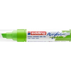 Edding - Marqueur Acrylique e-5000 Vert jaune Mat - Pointe Large Biseautée 5-10 mm