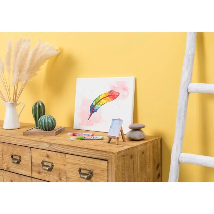 edding - Set de 5 Marqueurs Acrylique e-5100 Assortis - Pointe Ogive 2-3 mm