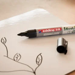 Edding - Set de 4 Marqueurs tableaux blancs EcoLine en Plastique recyclé e-28 - Pointe Ogive 1,5-3 mm