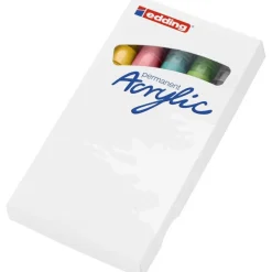 edding - Set de 5 Marqueurs Acrylique e-5100 Assortis - Pointe Ogive 2-3 mm