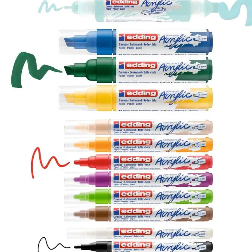 edding basic Creative Set - marker and twin-tip paint marker set - 12 pièces