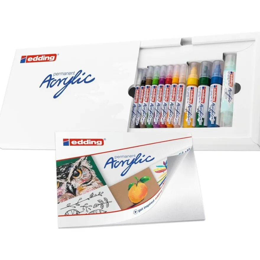 edding basic Creative Set - marker and twin-tip paint marker set - 12 pièces