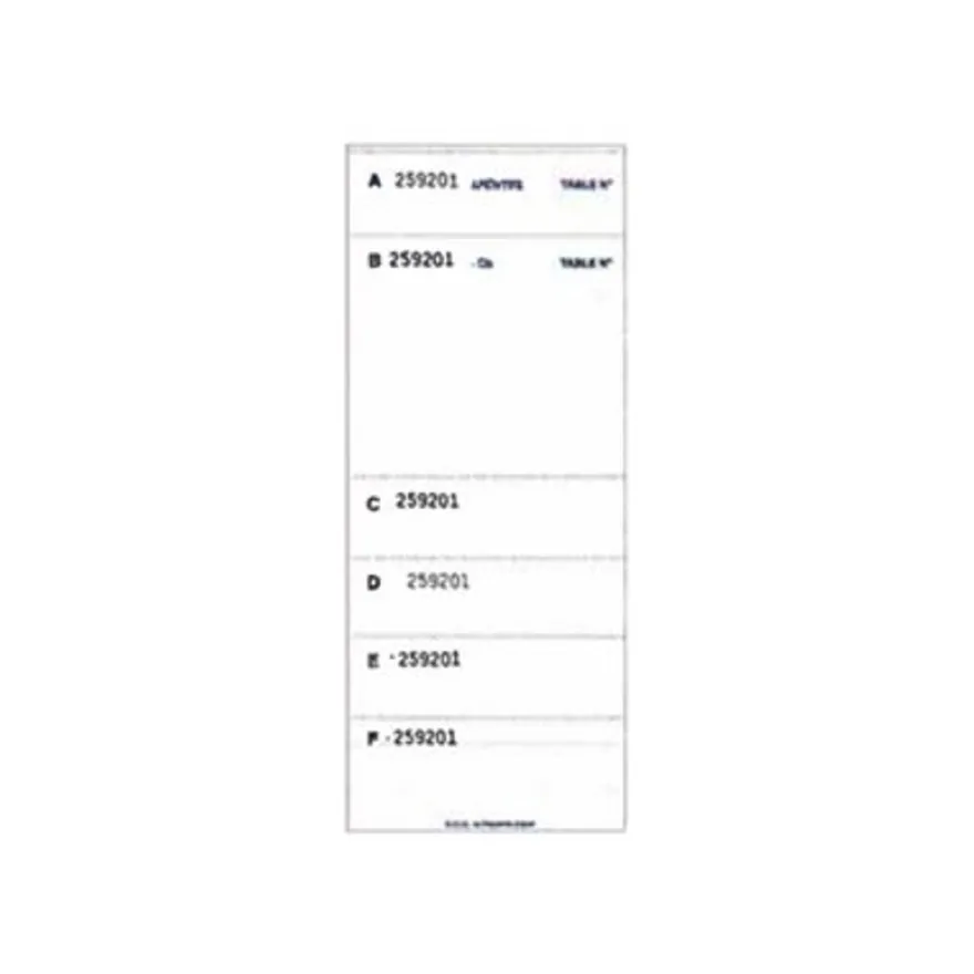ELVE - 10 Blocs brasserie - 50 feuilles - 100 x 259 mm - en double