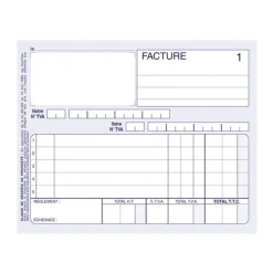 ELVE - 10 Manifolds Carnets de factures - 50 dupli - 10,5 x 14 cm