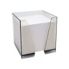 ELVE - Bloc Cube avec support plexi - 90 x 90 mm - blanc