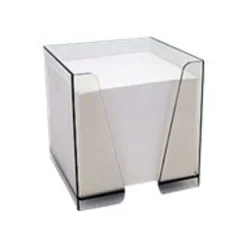 ELVE - Bloc Cube avec support plexi - 90 x 90 mm - blanc