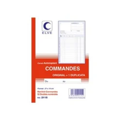ELVE - Manifold Carnet de commandes - 50 dupli - 21 x 14 cm