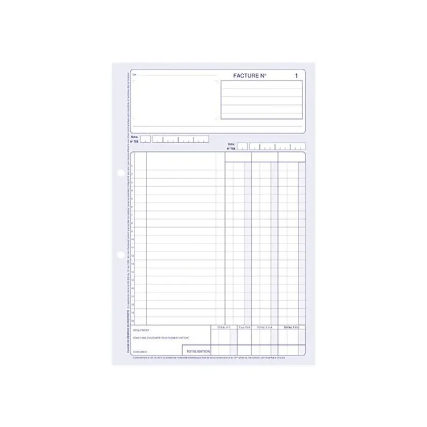 ELVE - Manifold Carnet de factures - 50 dupli - A4