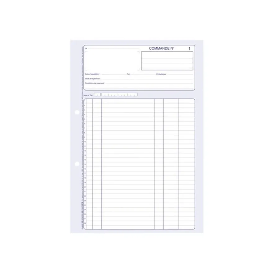 ELVE - Manifold Carnet de commandes - 50 dupli - A4