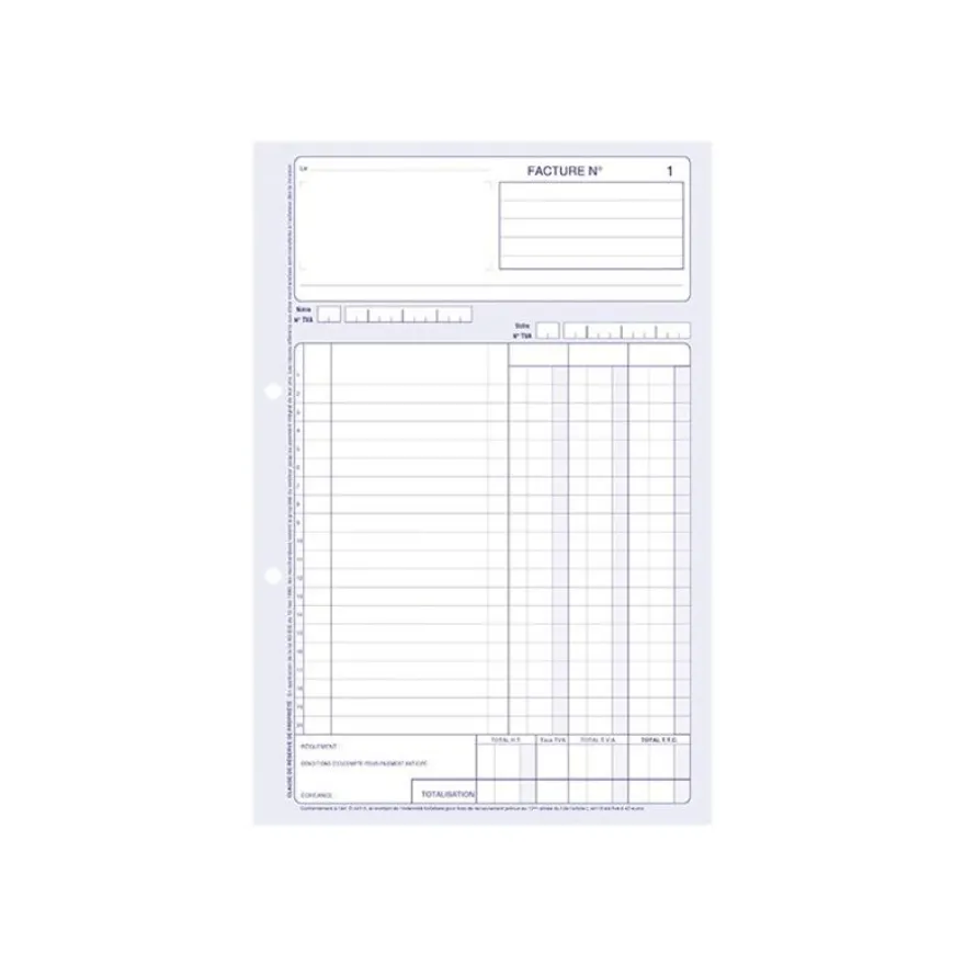 ELVE - Manifold Carnet de factures - 50 tripli - A4