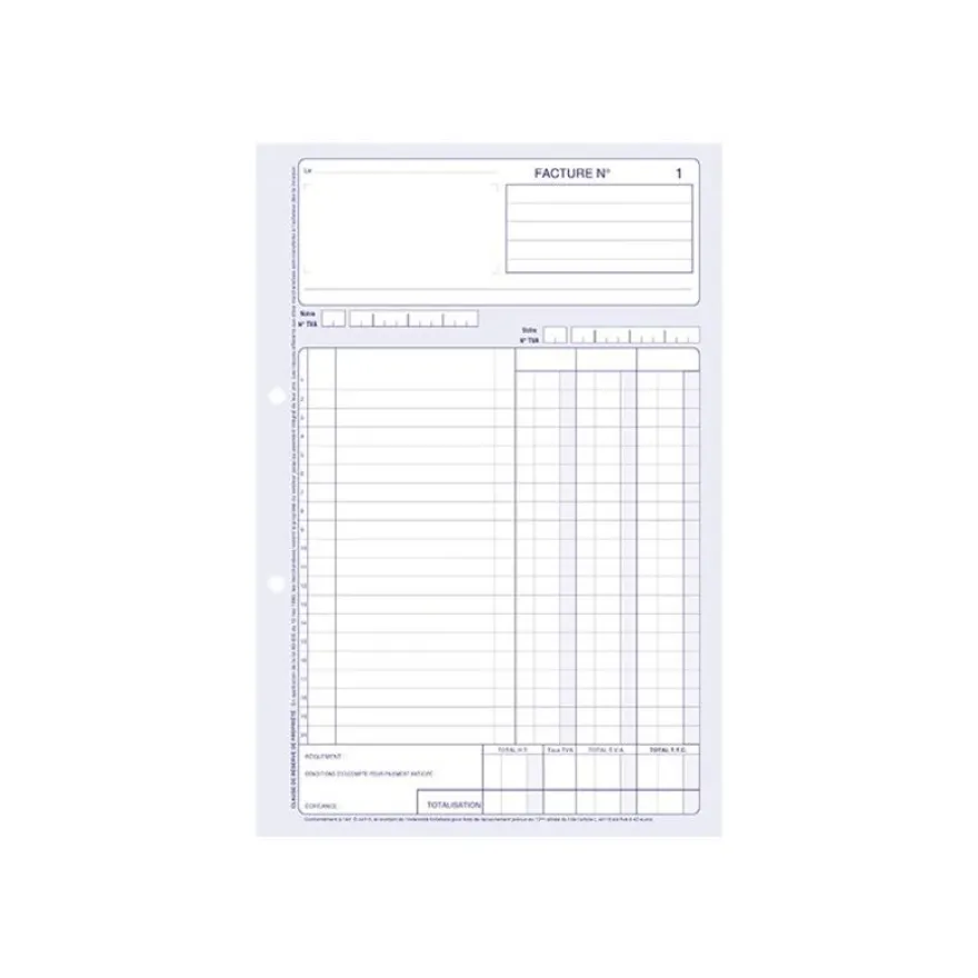ELVE - Manifold Carnet de factures - 50 tripli - 21 x 14 cm