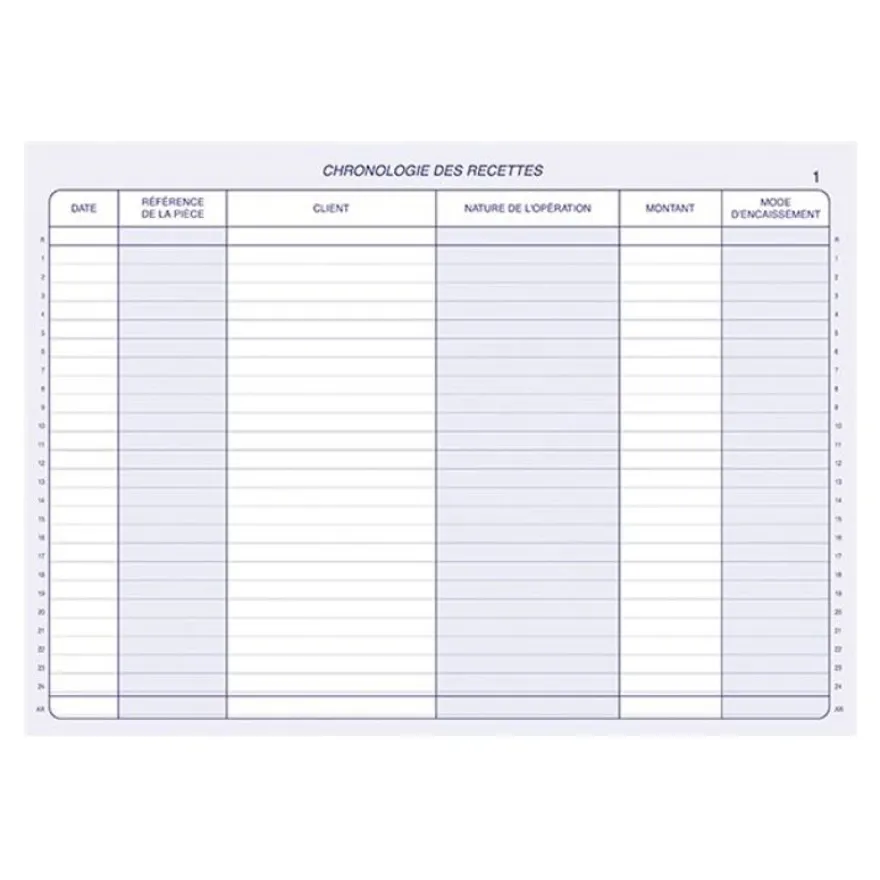 ELVE - Manifold Carnet de recettes/dépenses auto-entrepreneurs - 40 dupli - A4