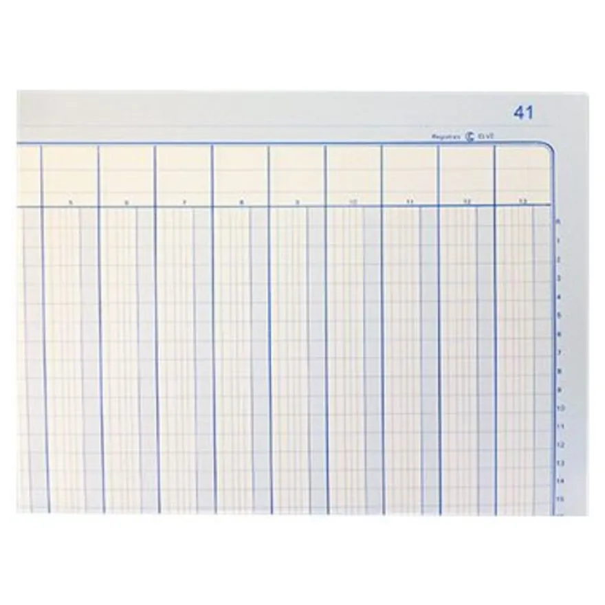 ELVE - Piqûre comptable - 13 colonnes sur 2 pages - 32 x 25 cm - 80 pages