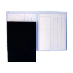 ELVE - Piqûre comptable - 4 colonnes par page - 32 x 25 cm - 80 pages