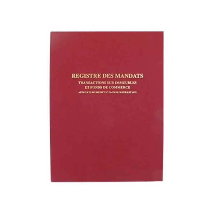 ELVE - Registre de transactions immobilières et fonds de commerce - 32 x 25 cm