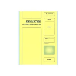 ELVE - Registre des élèves inscrits à l'école - A4 - 24 pages