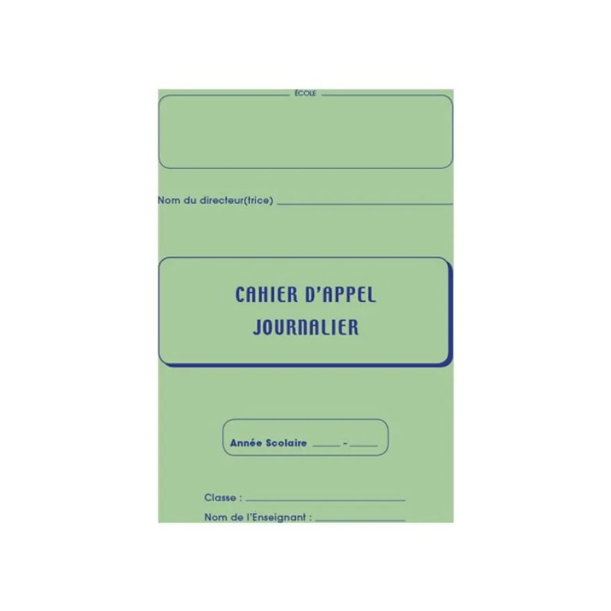ELVE - Registre d'appel - A4 - 28 pages
