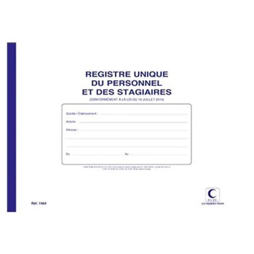 ELVE - Registre unique du personnel - A4