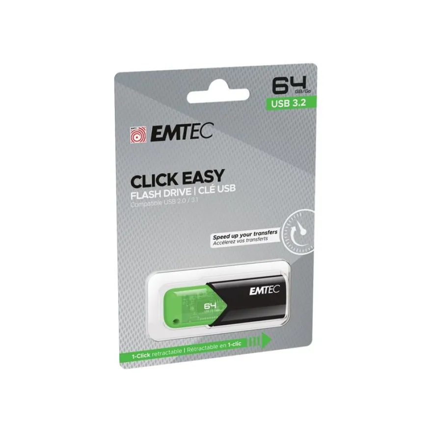 Emtec B110 Click Easy 3.2 - clé USB 3.2 - 32 Go - bleu