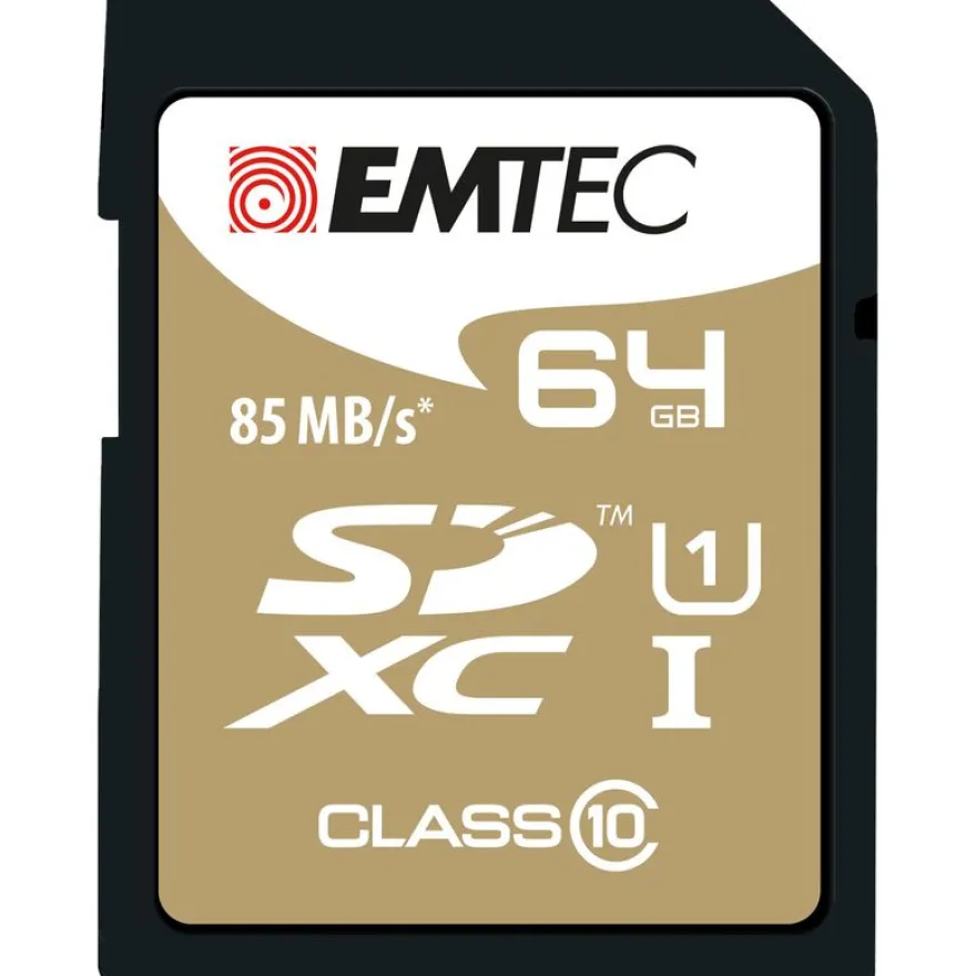 Emtec Elite Gold - carte mémoire 64 Go - Class 10 - SDXC UHS-I U1
