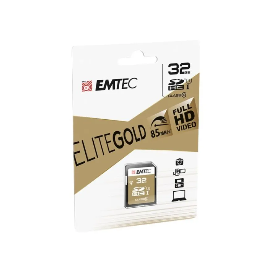 Emtec Elite Gold - carte mémoire 32 Go - Class 10 - SDHC UHS-I U1