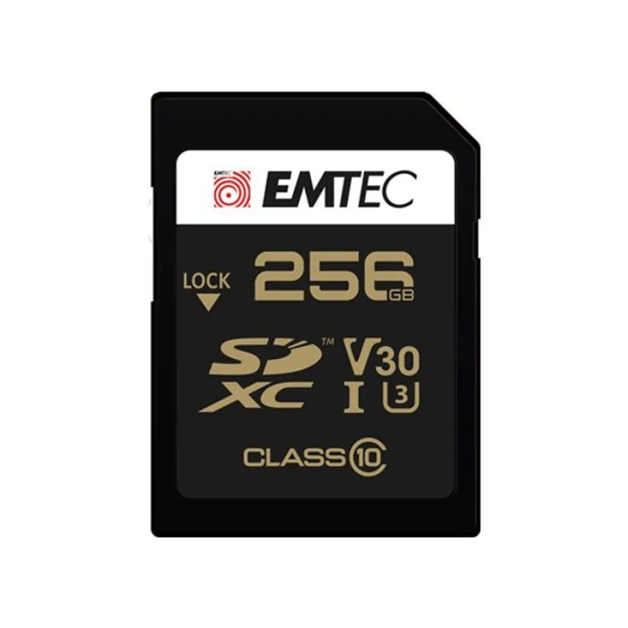 EMTEC SpeedIN' PRO - Carte mémoire flash - 256 Go - Video Class V30 / UHS-I U3 / Class10 - SDXC