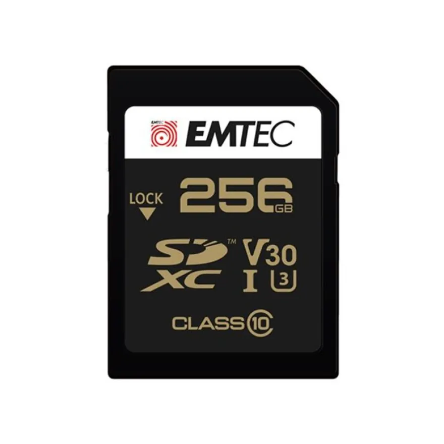 EMTEC SpeedIN' PRO - Carte mémoire flash - 256 Go - Video Class V30 / UHS-I U3 / Class10 - SDXC