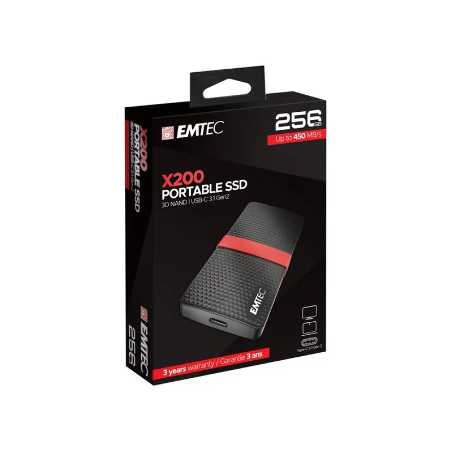 EMTEC SSD Power Plus X200 - Disque dur externe SSD - 512 Go - USB 3.1 Gen 1