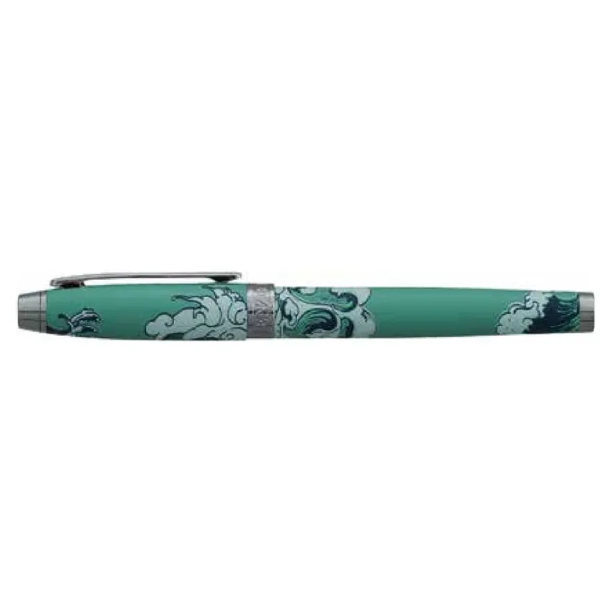Enzo Varini Mini Taormina Tropea - Roller - acier vert motif vague