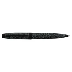 Enzo Varini Taormina Carena - Mini stylo à bille acier noir motif gris