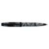 Enzo Varini Taormina Carena - Mini stylo à bille acier blanc motif noir