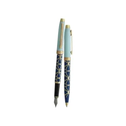 Enzo Varini Taormina XL Nakara - Parure de stylo à bille et stylo plume - bleu