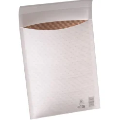 E.PACK La Couronne - 50 Pochettes bulles d'air papier - 350x470mm - Bicouche 100 gr - kraft blanc - bande auto-adhésive