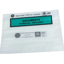 E.Pack La Couronne - 100 Pochettes porte-documents 162X120 - cristal 50 gr - Adhésif