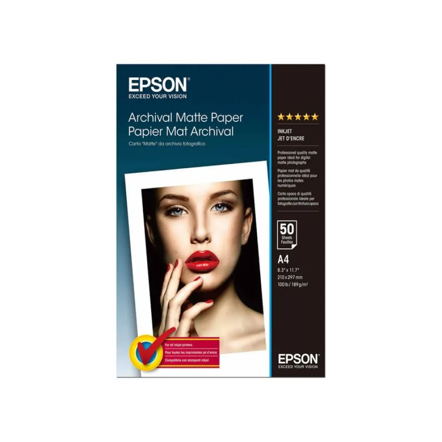 Epson - Papier photo mat - A4 - 192 g/m² - 50 feuilles