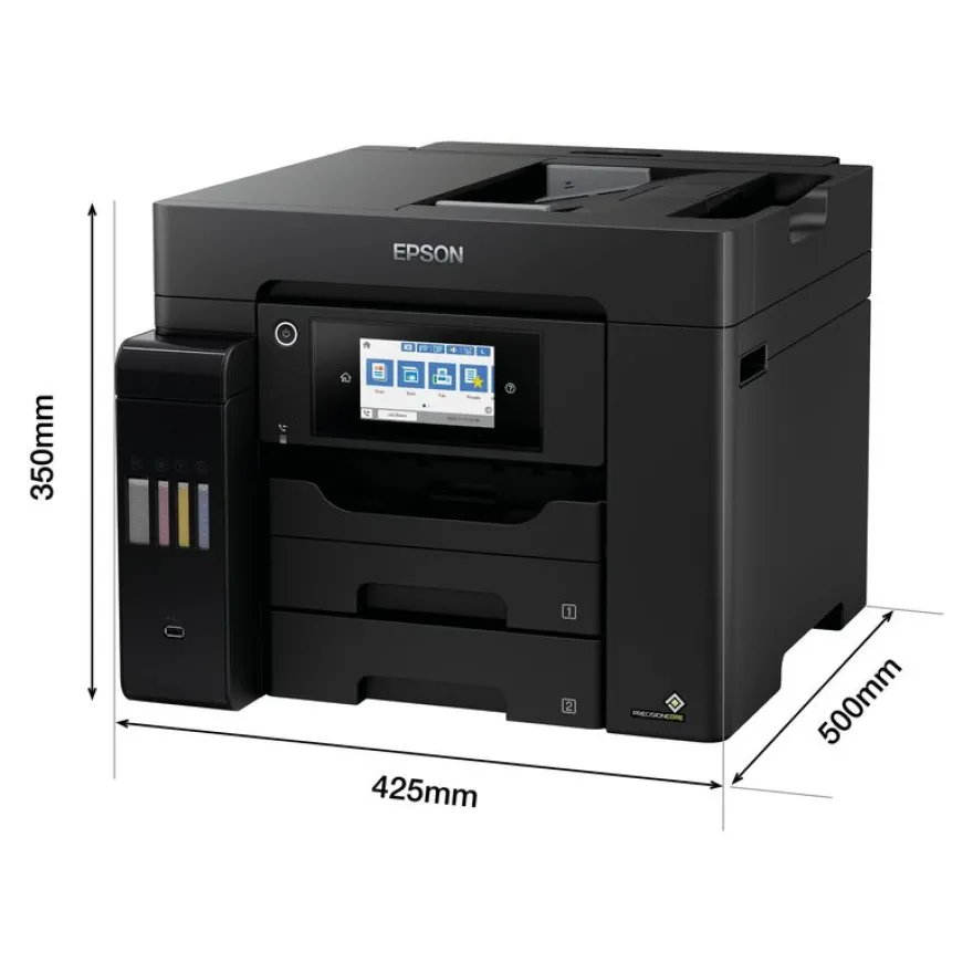 Epson EcoTank ET-5855 - Imprimante multifonction jet d'encre couleur A4 - USB, LAN, Wi-Fi(ac) - noir
