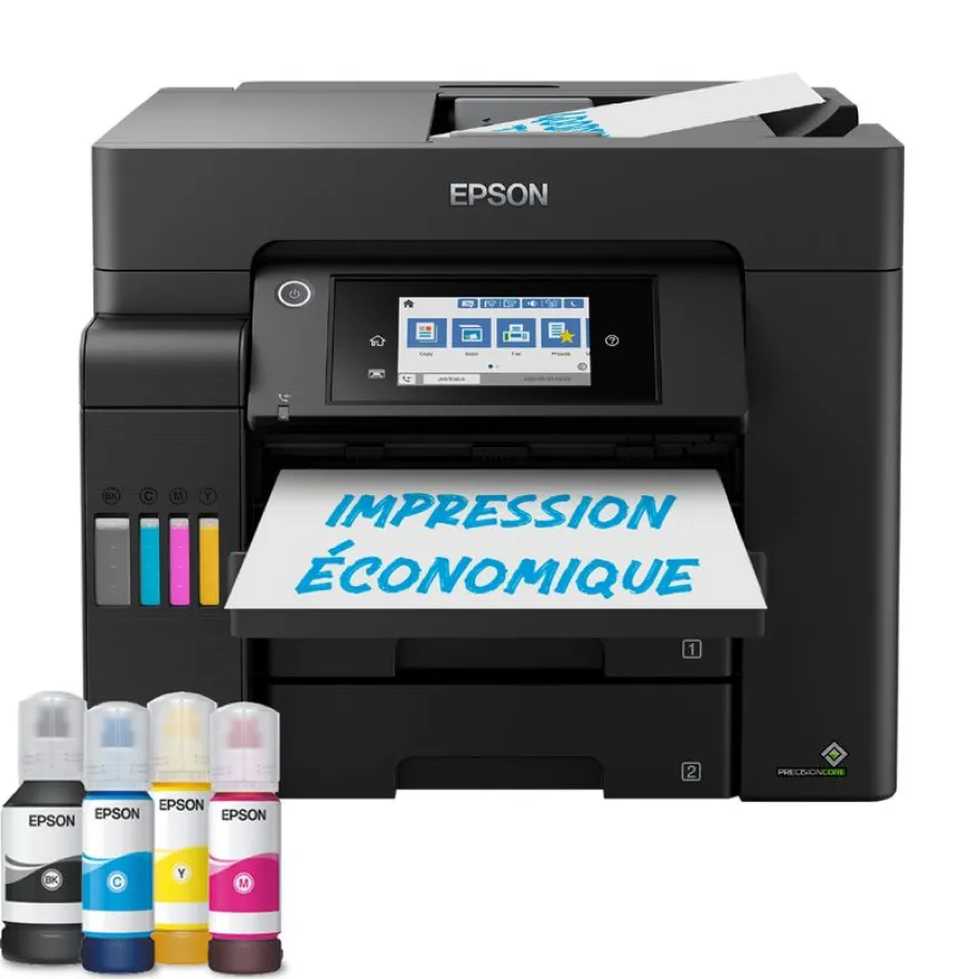 Epson EcoTank ET-5805 - Imprimante multifonction jet d'encre couleur A4 - USB, LAN, Wi-Fi(ac) - noir