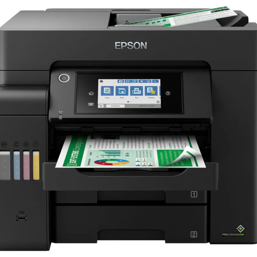 Epson EcoTank ET-5805 - Imprimante multifonction jet d'encre couleur A4 - USB, LAN, Wi-Fi(ac) - noir