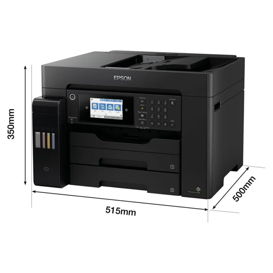 Epson EcoTank ET-16655 - Imprimante multifonction jet d'encre couleur A3 - USB, LAN, Wi-Fi, hôte USB - noir