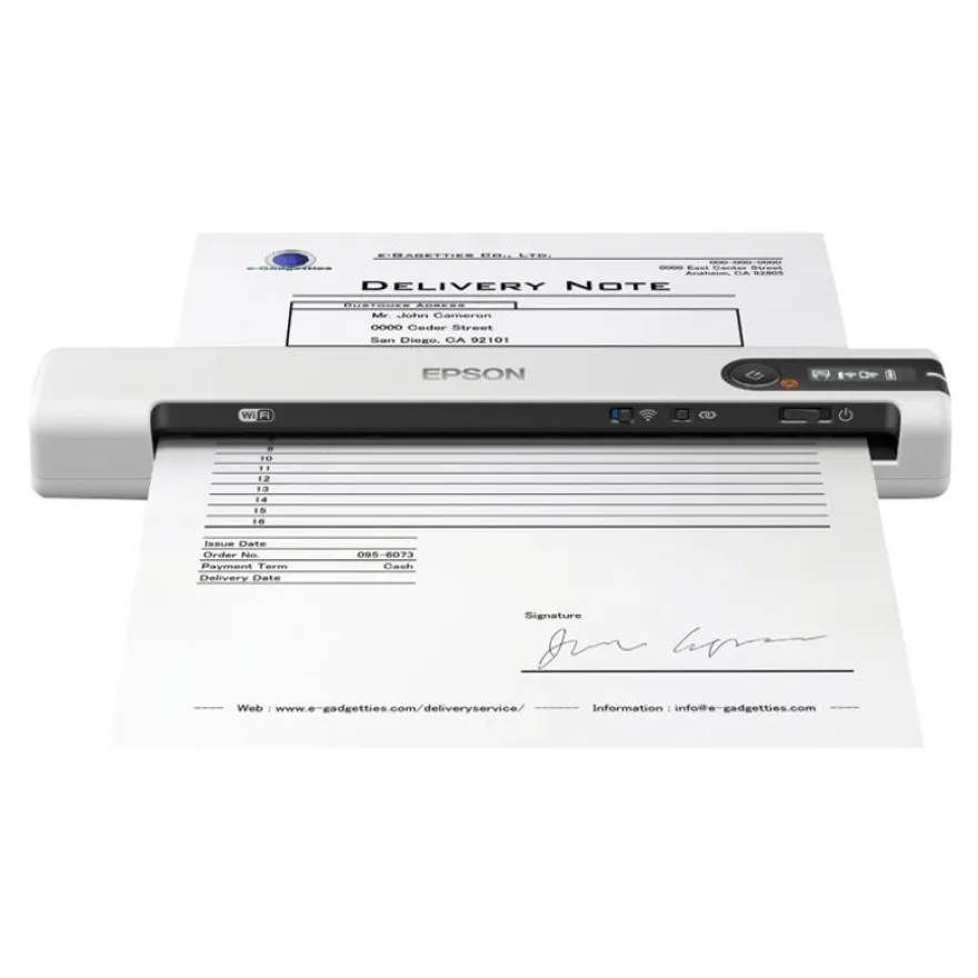 Epson WorkForce DS-80W - scanner de documents - 600 dpi x 600 dpi A4 - portable - USB 2.0, Wi-Fi(n)