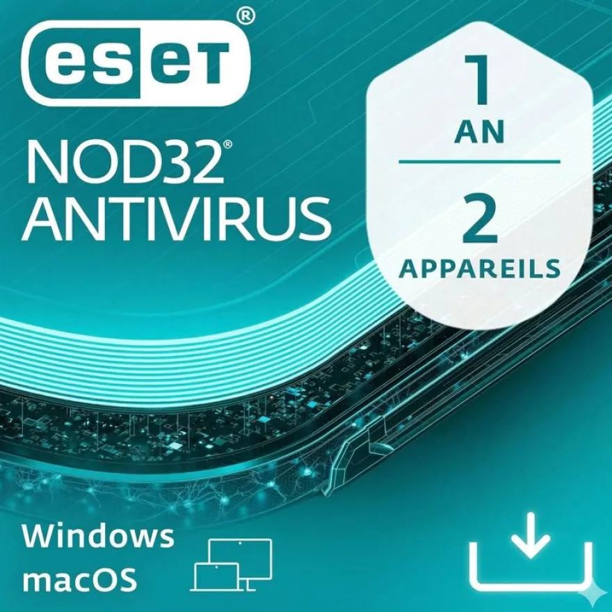 ESET NOD32 Antivirus - Licence d'abonnement - 1 an - 2 PC - Win