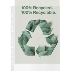 Esselte - 100 Pochettes perforées - A4 - PP - 100 % Recyclées