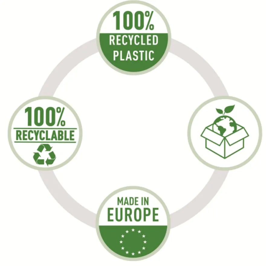 Esselte - 100 Pochettes perforées - A4 - PP - 100 % Recyclées