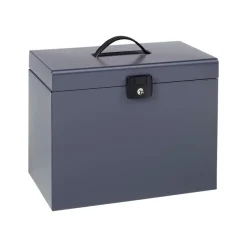 Esselte - Classeur ménager en métal (valisette) avec 5 dossiers suspendus - anthracite
