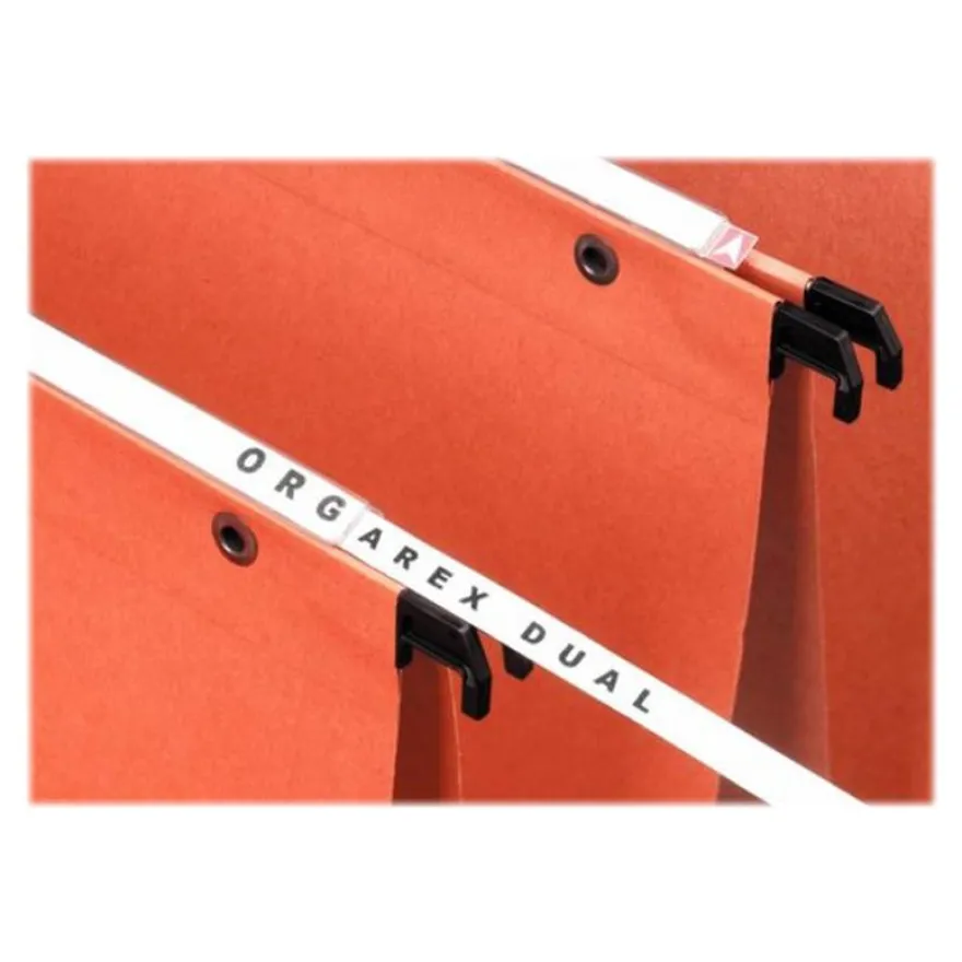 Esselte Dual - 25 Dossiers suspendus pour armoires - fond V - orange
