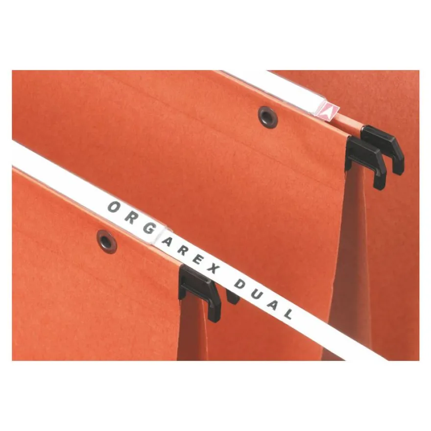 Esselte Dual - 25 Dossiers suspendus pour armoires - fond 50 mm - orange