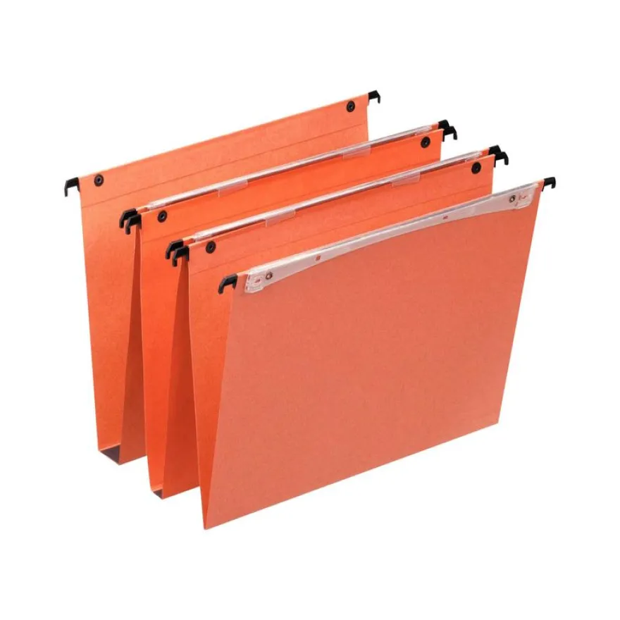 Esselte Dual - 25 Dossiers suspendus pour tiroirs - fond 30 mm - orange