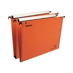 Esselte VisioPlus - 10 Dossiers suspendus pour tiroirs - orange - fond 15 et 30 mm