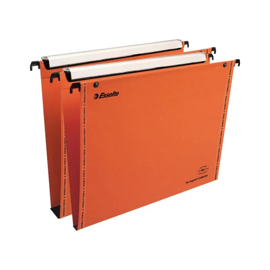 Esselte VisioPlus - 10 Dossiers suspendus pour tiroirs - orange - fond 15 et 30 mm